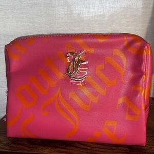 NWT Juicy Couture Pink and Orange Cosmetic Bag